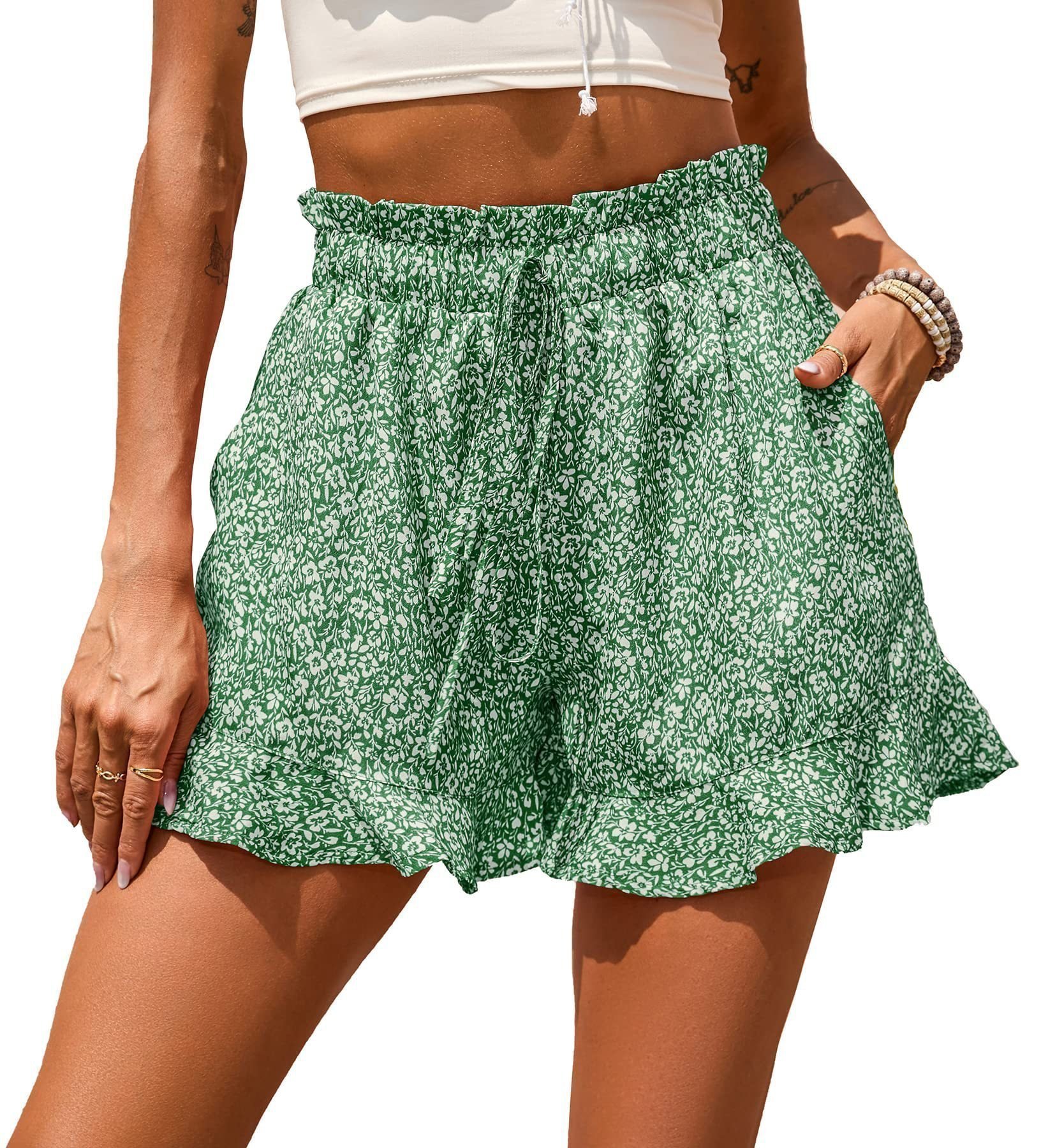 2022 Nuevo Chiffon Primavera Casual Pocket Shorts