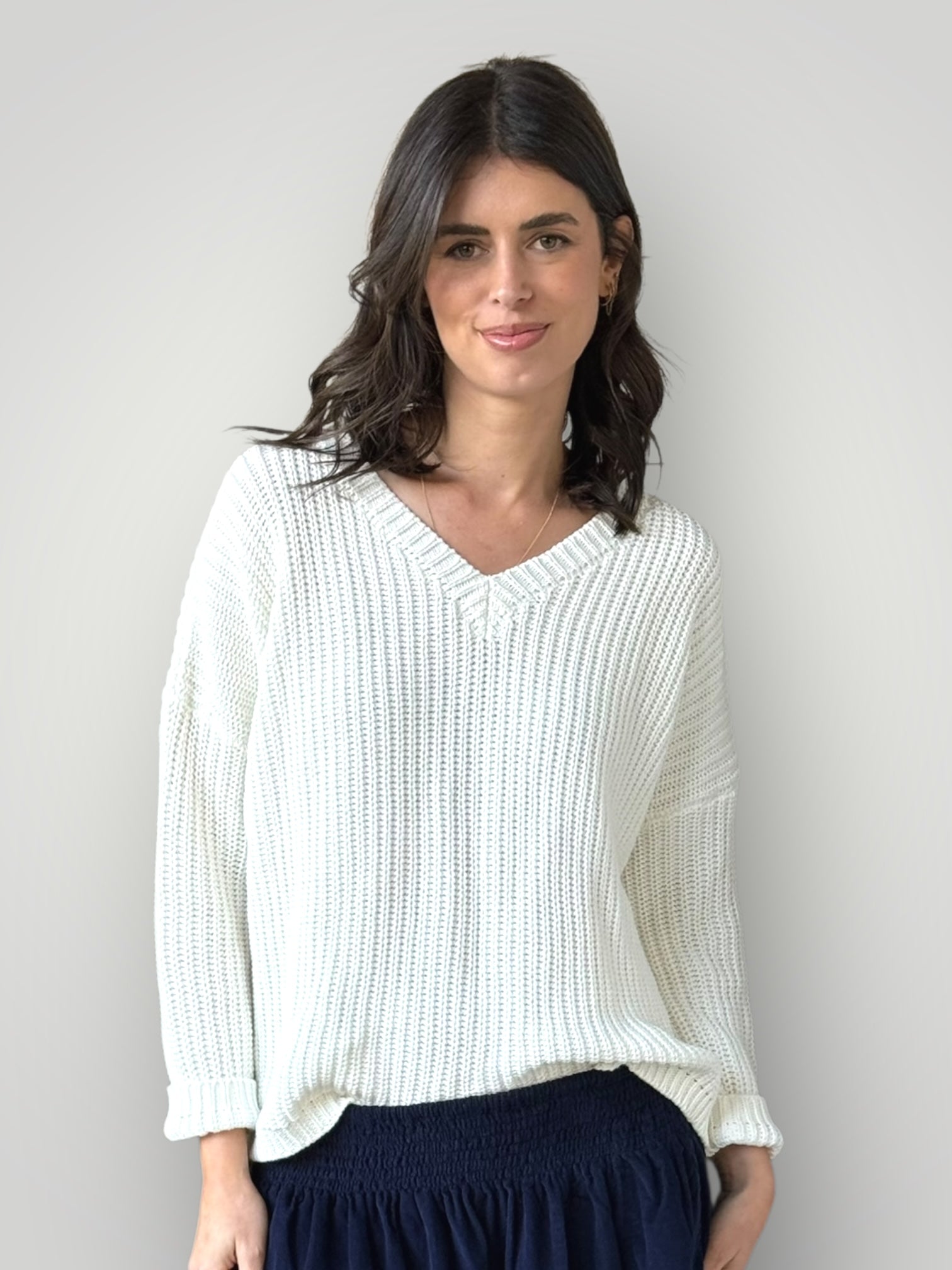 jasper knit-warm white cotton