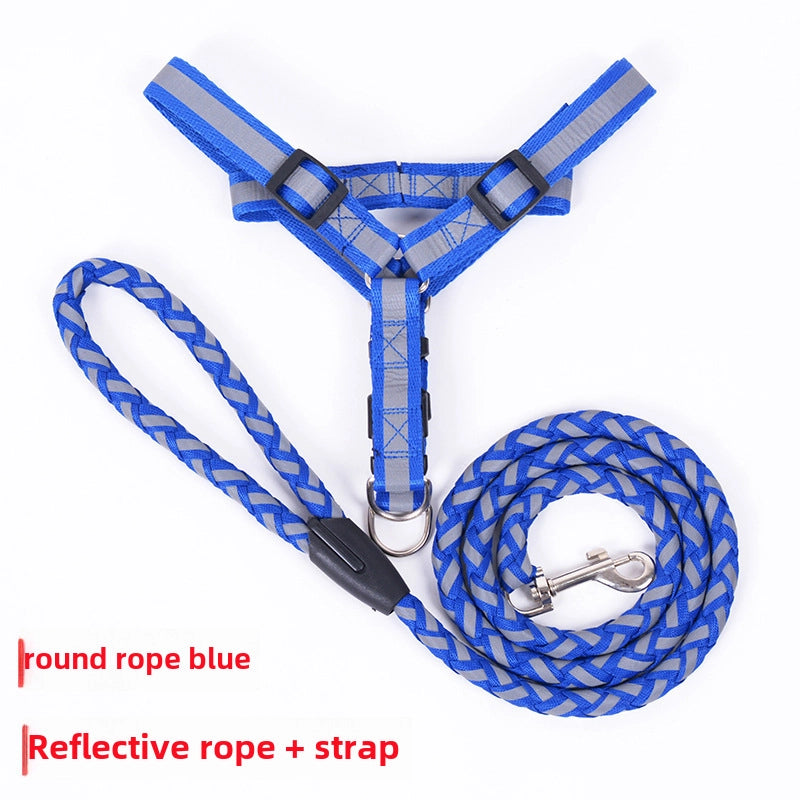 Teddy Bomei VIP Labrador Reflective Dog Chain Dog Rope Pet Traction Rope Chest Strap