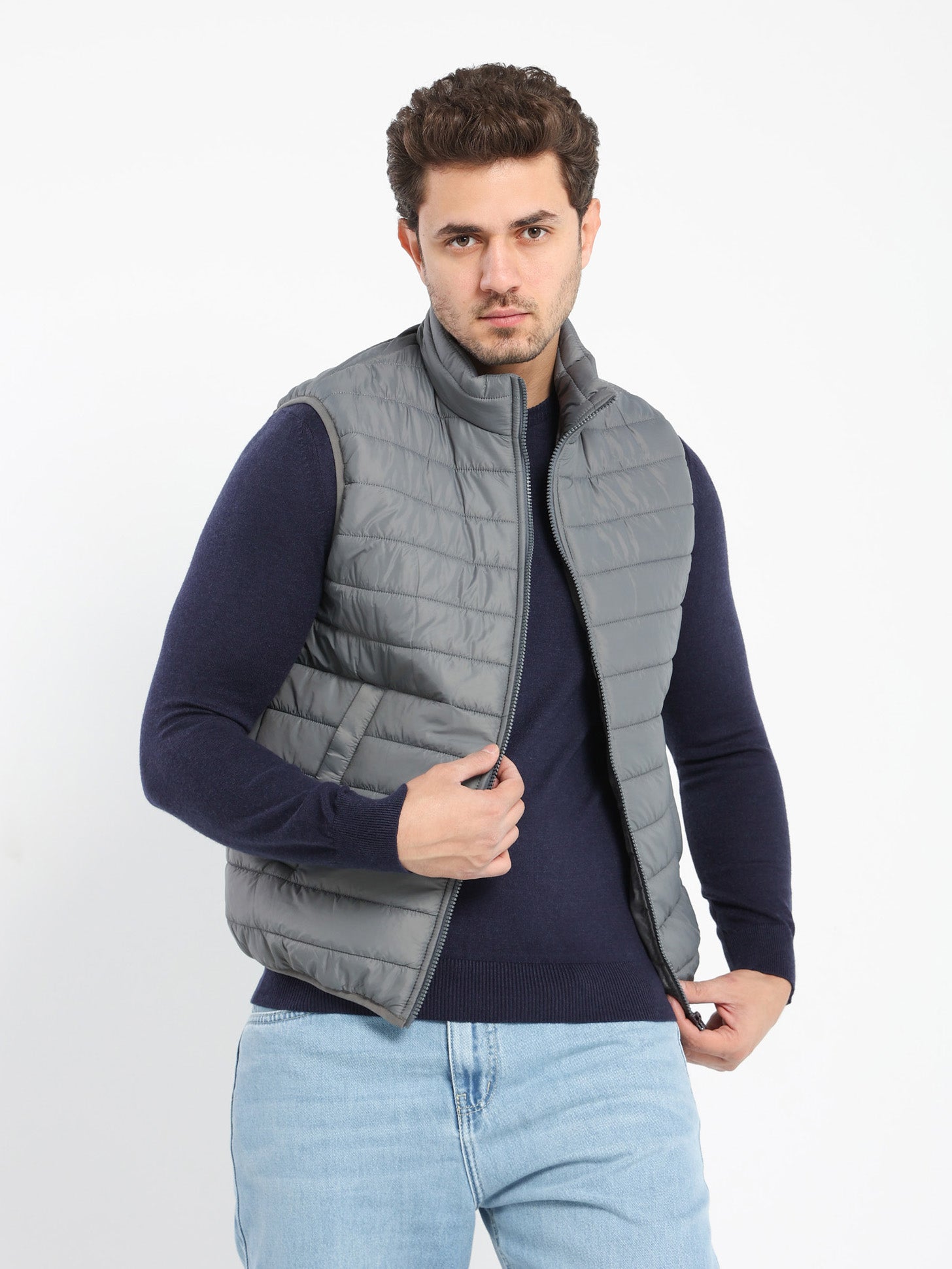 Textured Puffer Vest