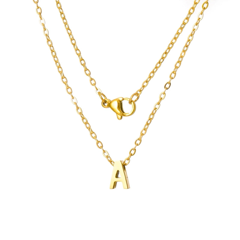 Titanium Steel Minimalist Plating Letter None Necklace