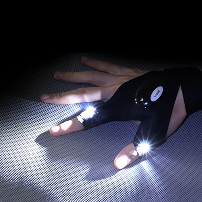 LED Flashlight  Gloves - Practical Durable Fingerless Gloves
