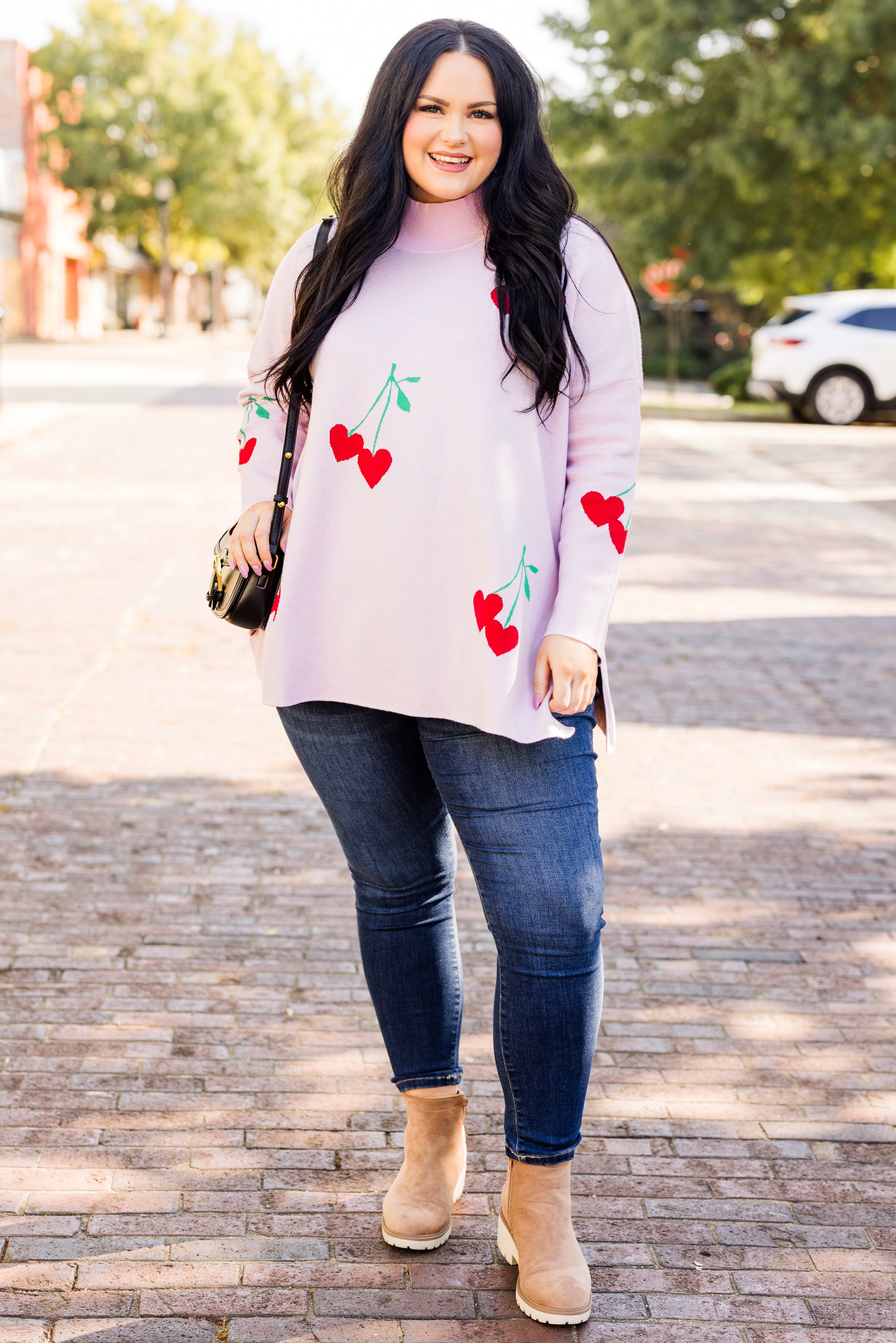 Cherry Sweet Sweater. Pink