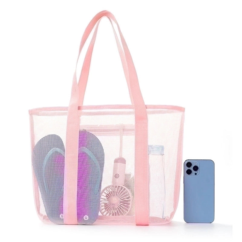 Women's Medium Polyester Solid Color Streetwear Open Beach Bag