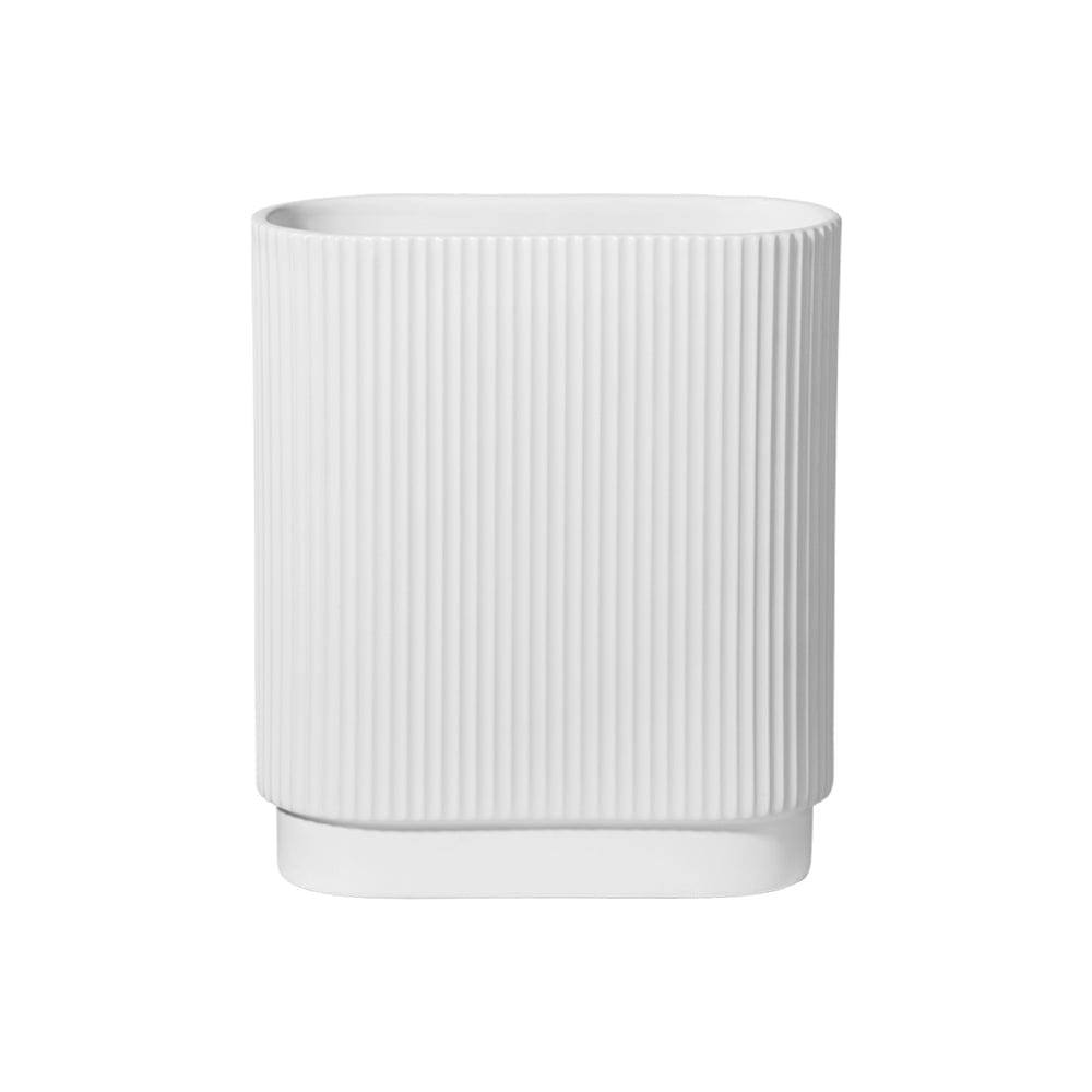 Art Deco Lines Vase Small - White