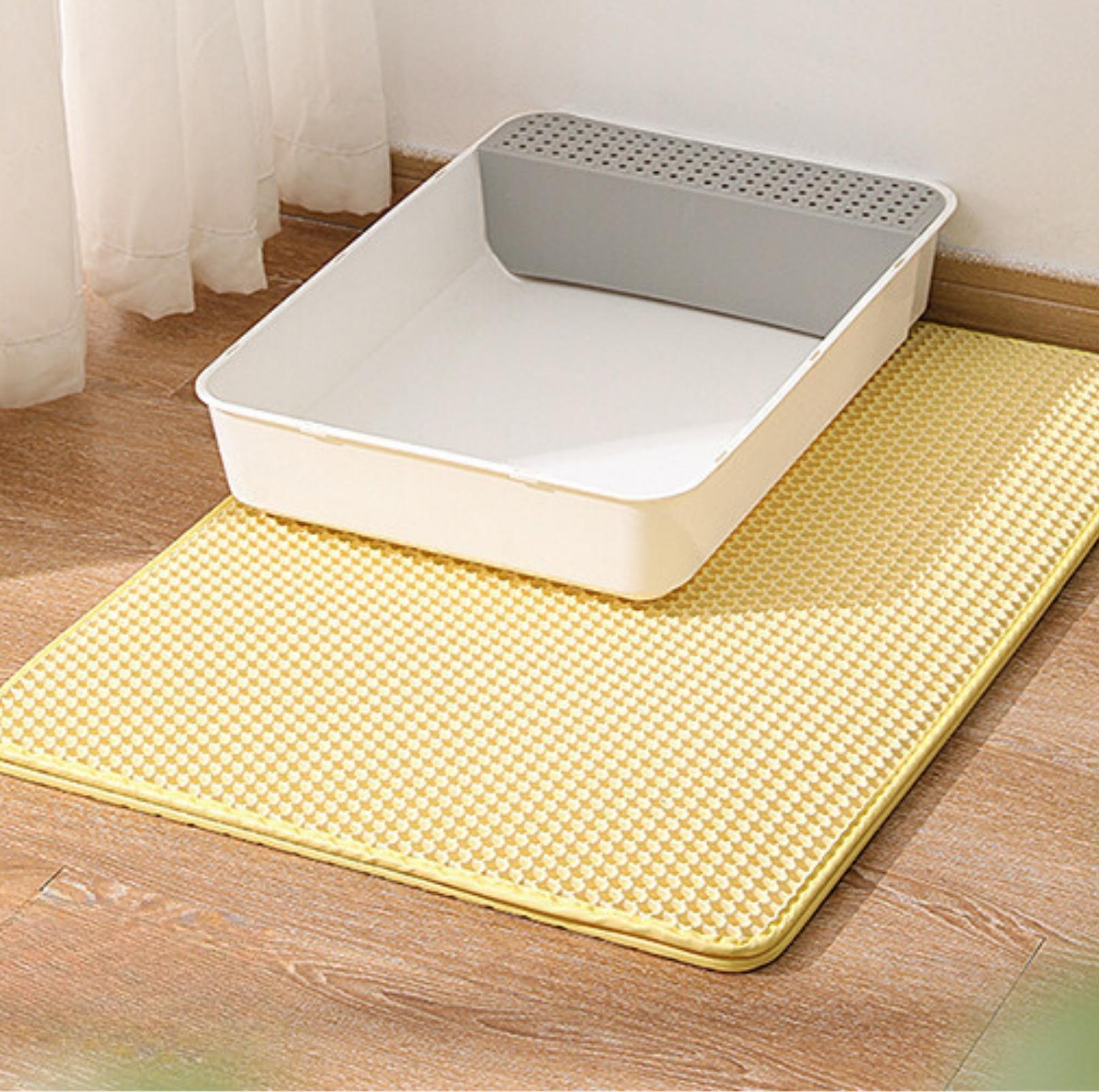 Dual-Layer Honeycomb Cat Litter Mat - Easy Clean. Non-Slip