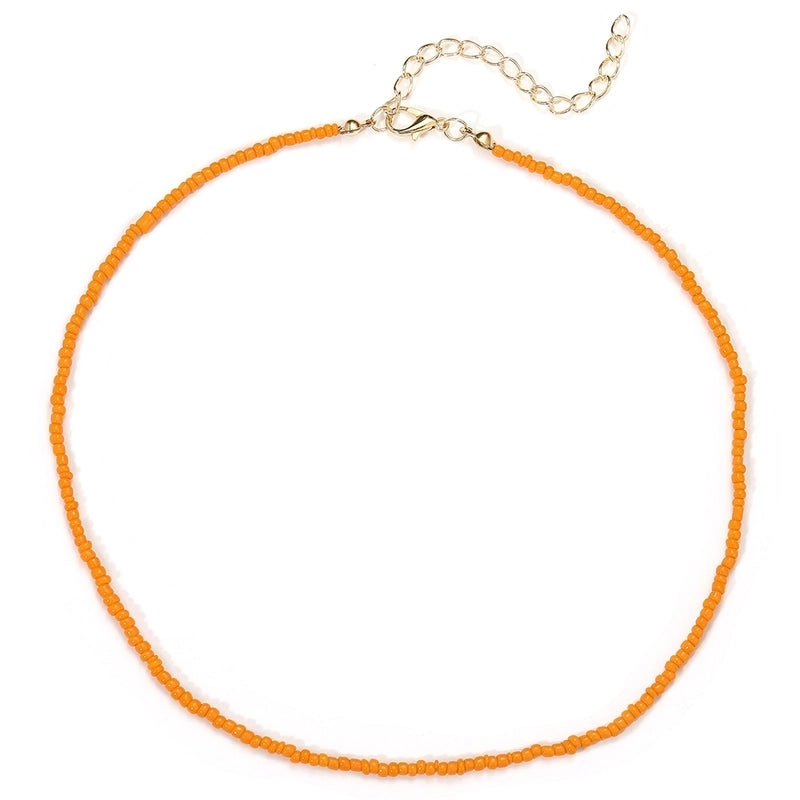 12 Pieces Minimalist Geometric Beaded Inlaid Pearls Women's Necklace