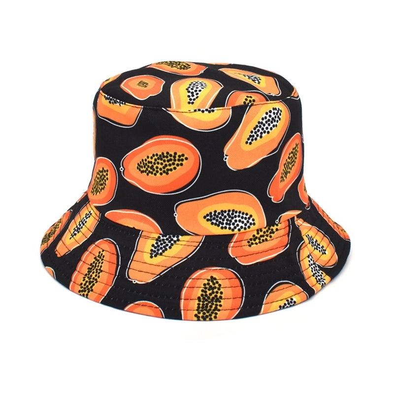Unisex Casual Fruit Flat Eaves Bucket Hat