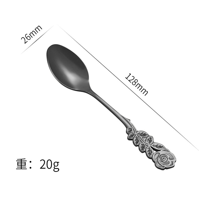 Casual Elegant Glam Flower Stainless Steel Spoon 1 Piece