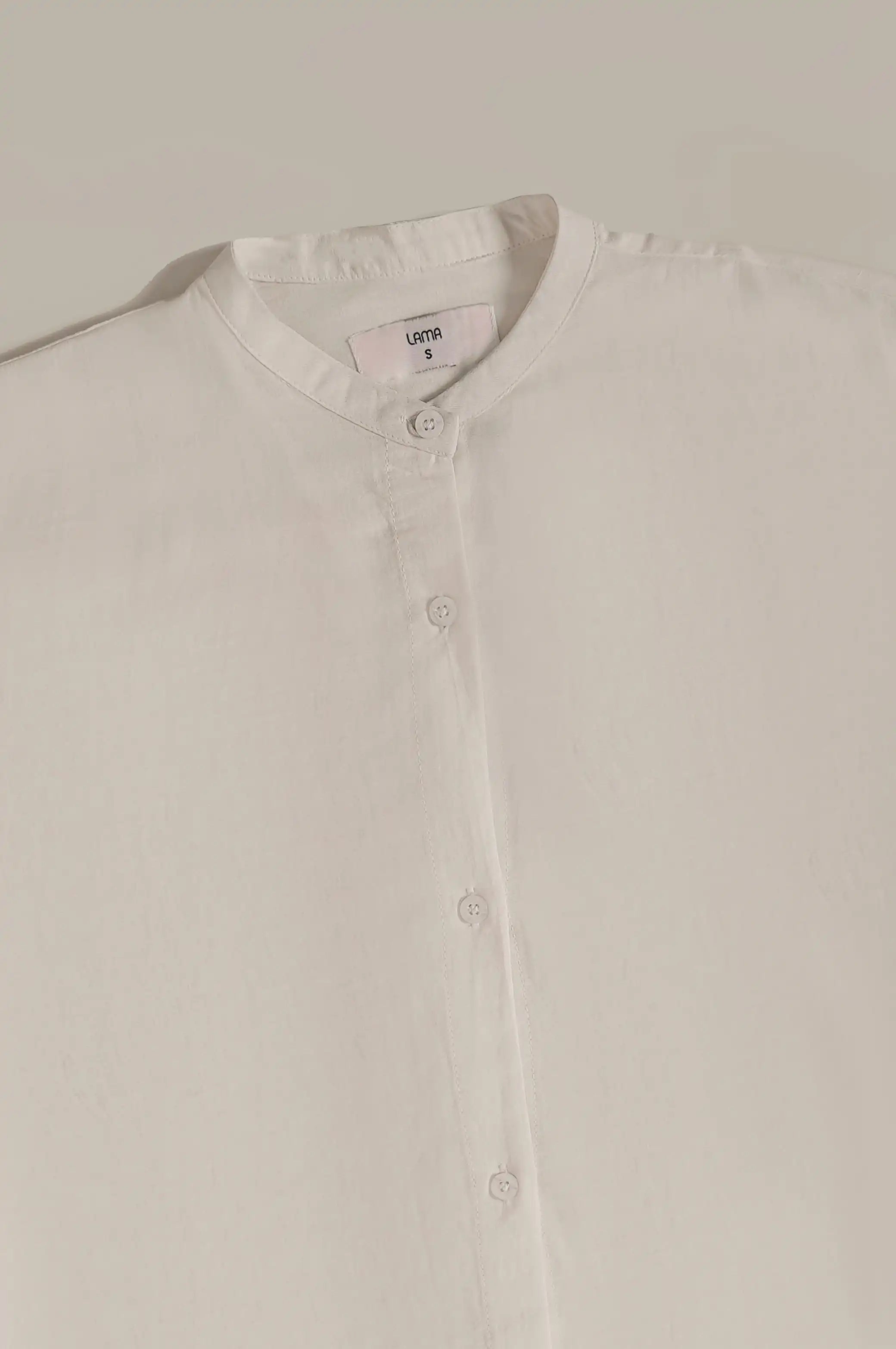 BAND COLLAR LONG SHIRT