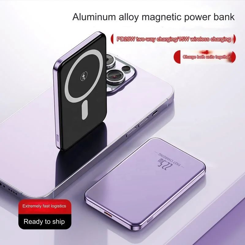 new product ideas 2024 ultrathin magnetic power bank mini  Wireless  fast charge mini powerbank 10000mah