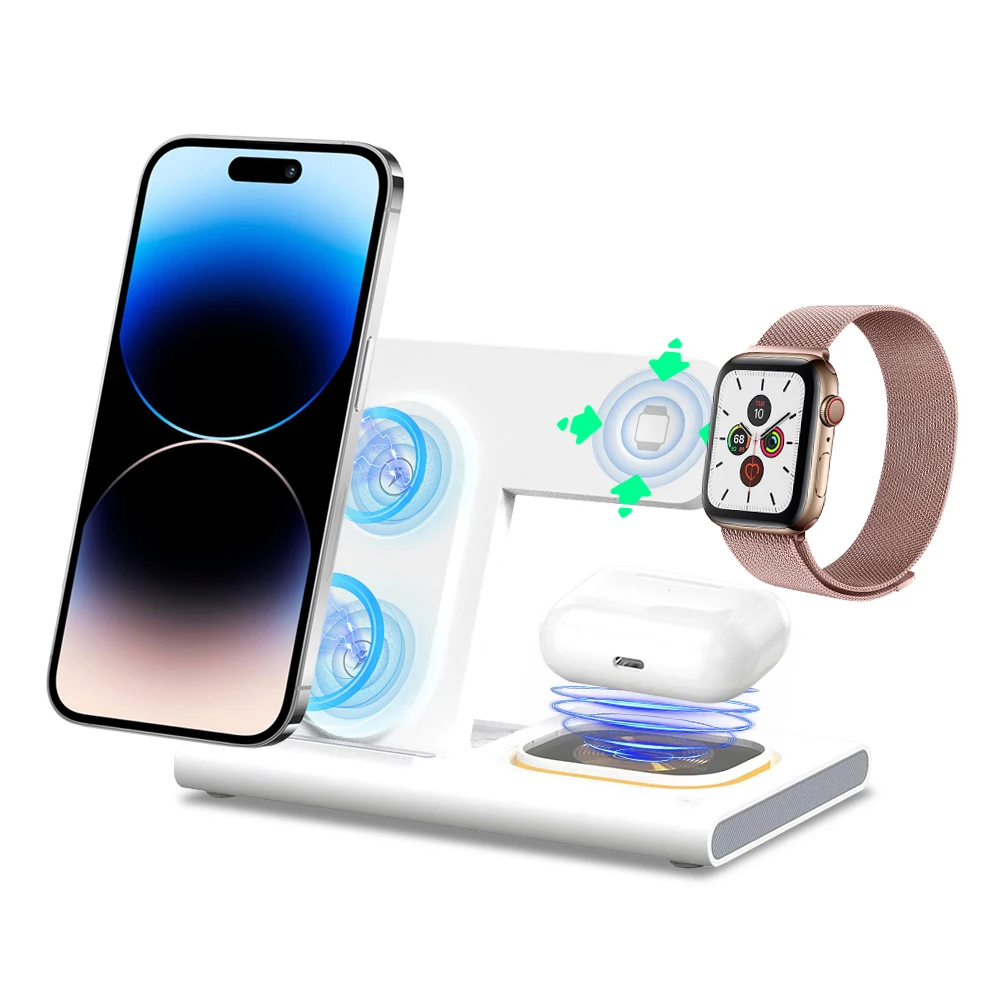 Smart Watch Mobile Phone Multifunction10w 15w Wireless Charger Desktop 3 In 1 4 In 1 Charger mobile Phone