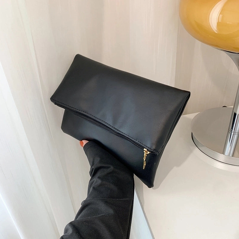Women's Small All Seasons Pu Leather Solid Color Fashion Square Magnetic Buckle Clutch Bag