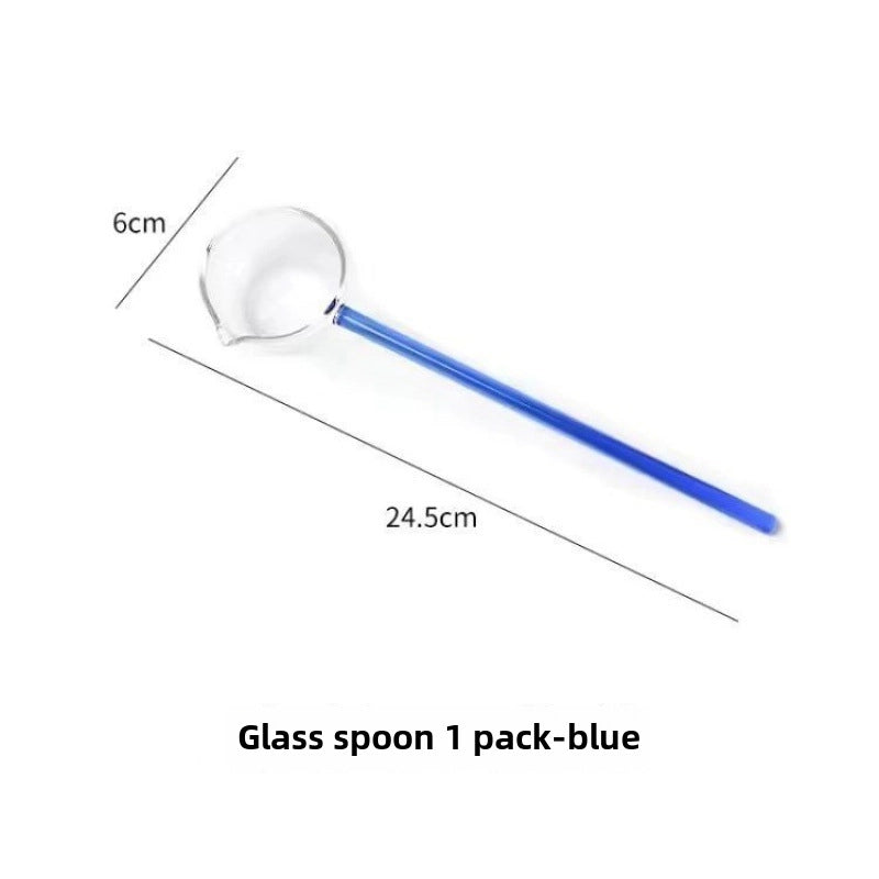 High Borosilicate Heat-resistant Glass Spoon Glass Spoon Hot Oil Spoon Can Be Directly Heated By Open Flame