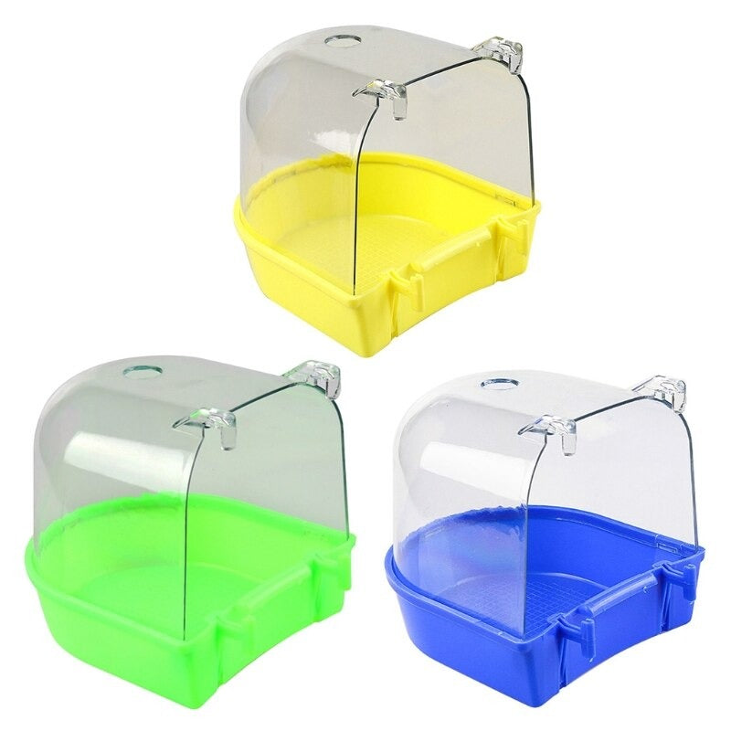 Transparent Bird Bathing Cage Box