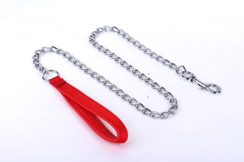 Dog Traction Pet Traction Rope Foam Handle Metal Iron Dog Chain Dog Rope Twist Chain Pet Traction Chain