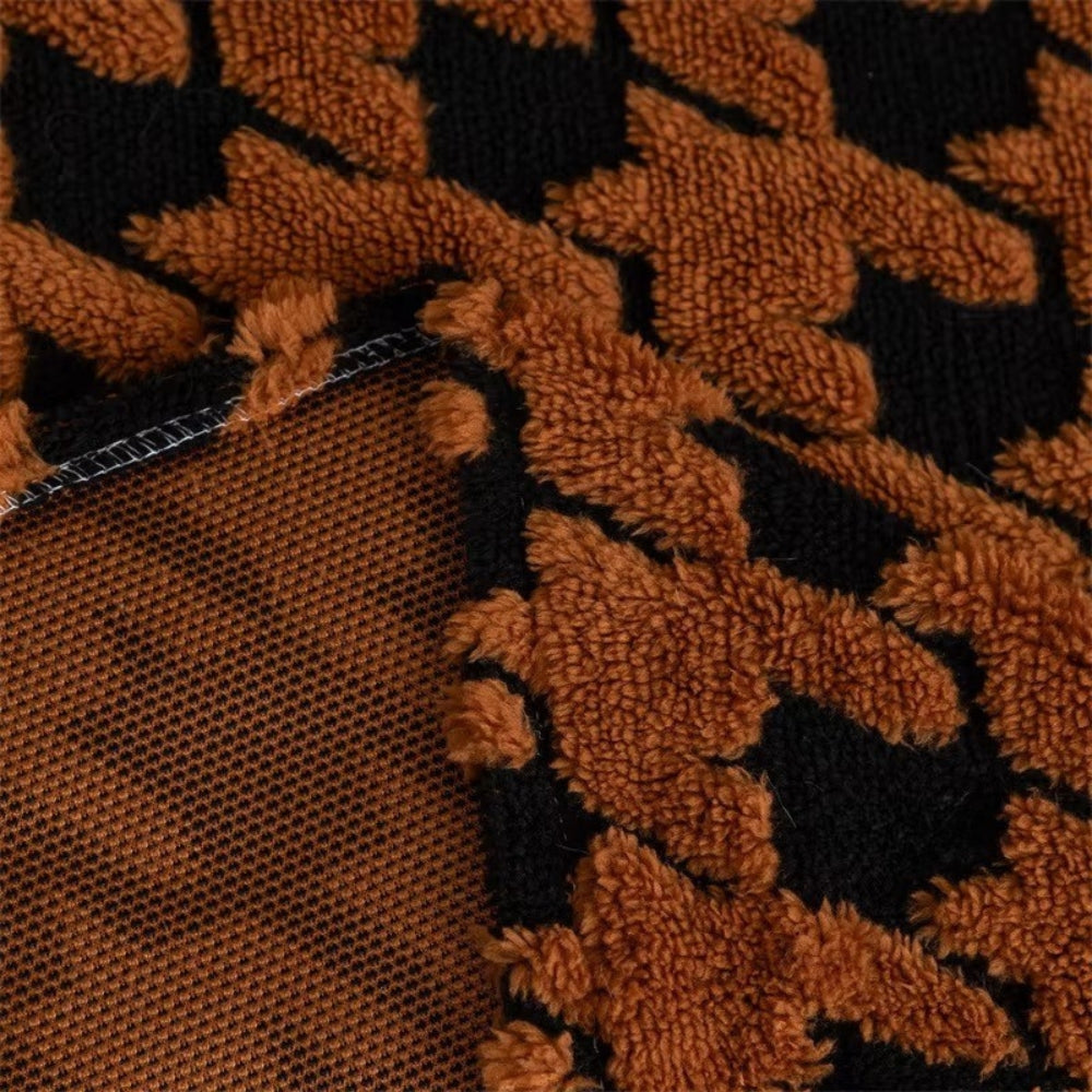 Houndstooth Plush Sofa Cover