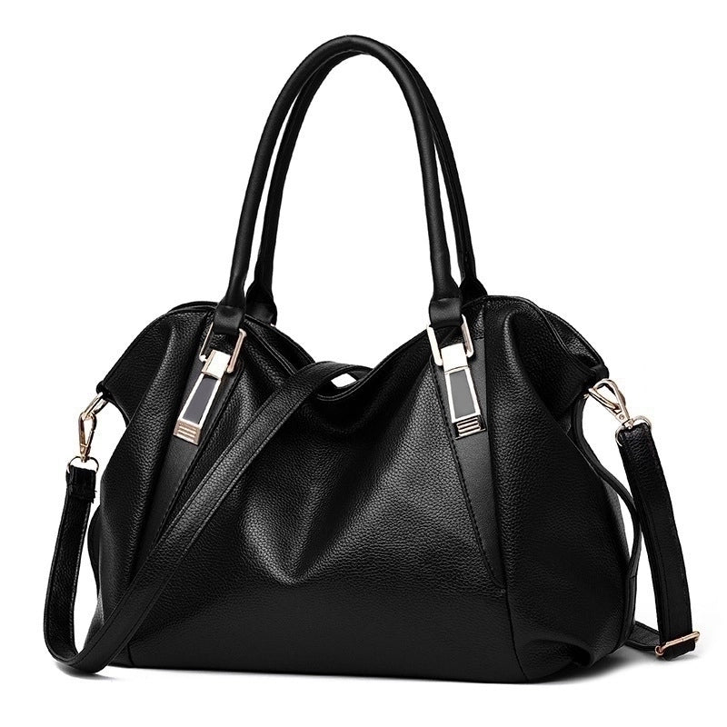 Women's Pu Leather Solid Color Elegant Square Zipper Handbag