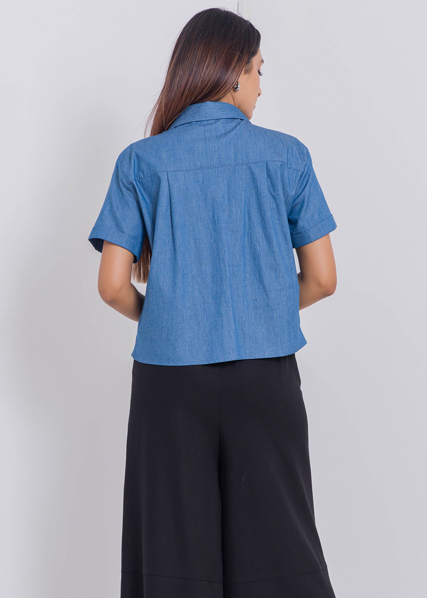 Crop Top With Front Pleat