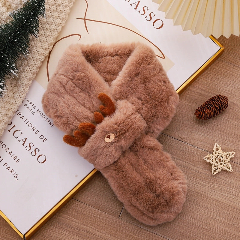 Women's Cartoon Style Elk Polyester Scarf