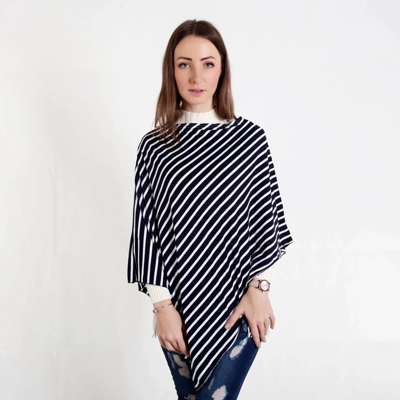 Shame Stripe Lactation Shawl Scarf Baby Cover Car Towel Nursing Scarf Anti-Light