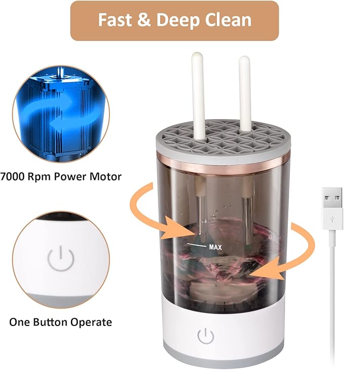 Automatic Makeup Brush Cleaner . Electric Brush Cleaner