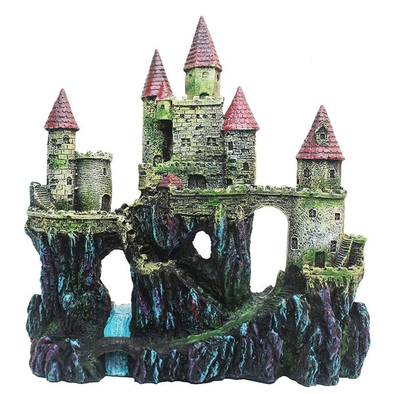 Driftwood Castle Cave Ornament For Aquarium