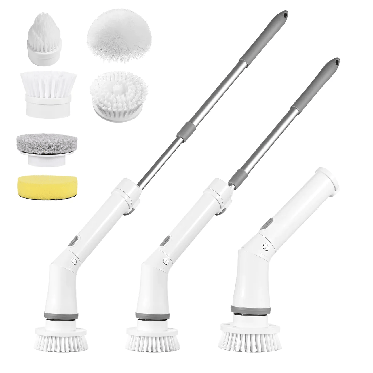 Multifunction Electric Spin Cordless Scrubber with 6 Replaceable Brush Heads