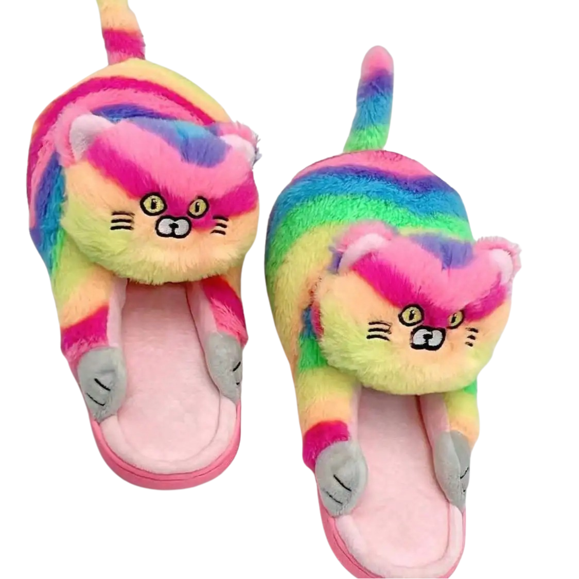 Hugging Cat Slippers - Women's