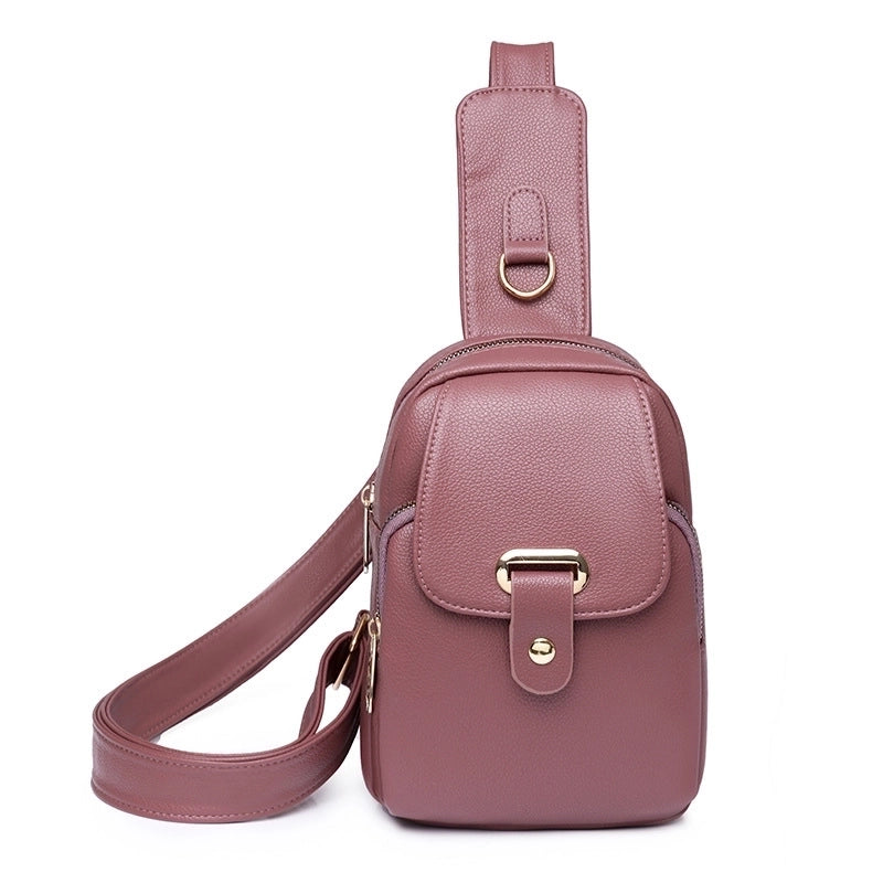 Women's Streetwear Solid Color Pu Leather Waist Bags