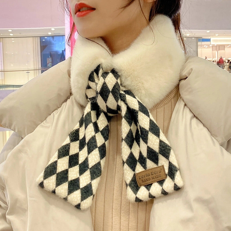 Polka Dot Fashion Plush Scarf