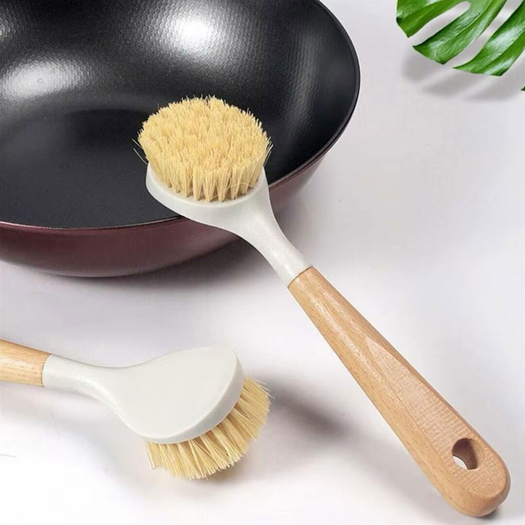Wooden Handle Long Pot Cleaning Brush