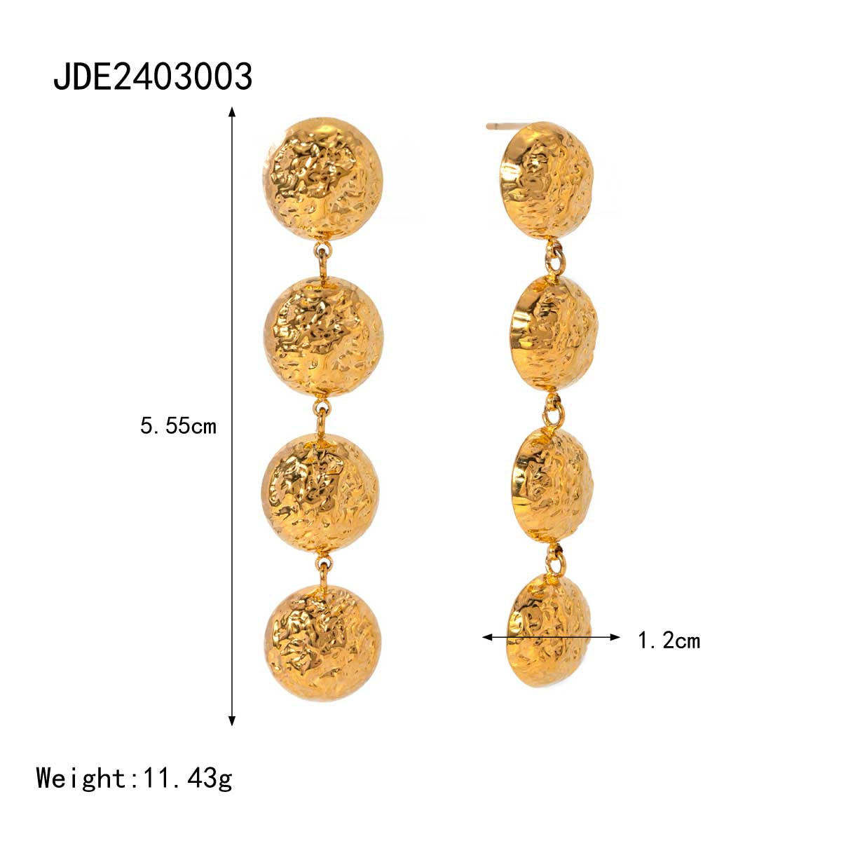 Jie Ding Stainless Steel Pearl Earrings Star Earrings Titanium Steel Earrings Earrings