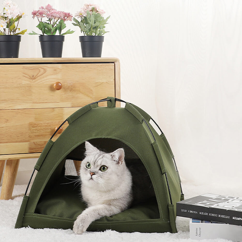 Indoor Camping Foldable Cat Tent Bed