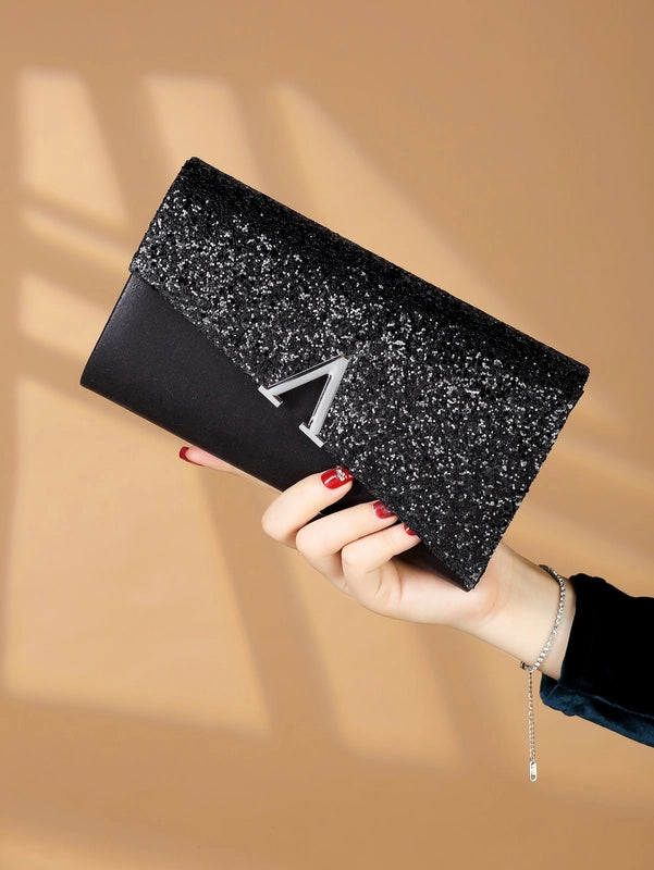 New In Stock Sequins PU Clutch Bag Women Fashion Evening Bag Prom Party Women's Bag