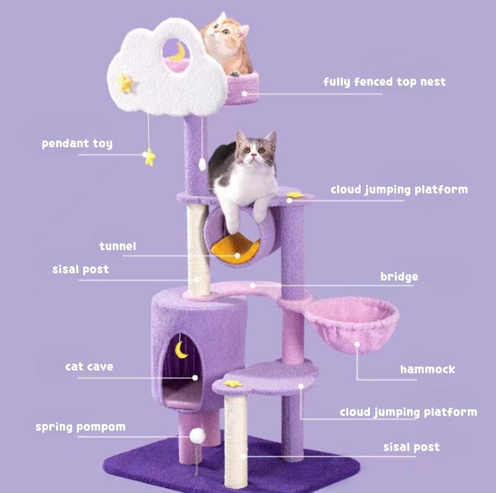 Fantasy Series Climbing Frame Cat Tree - Sparkling and cloudy