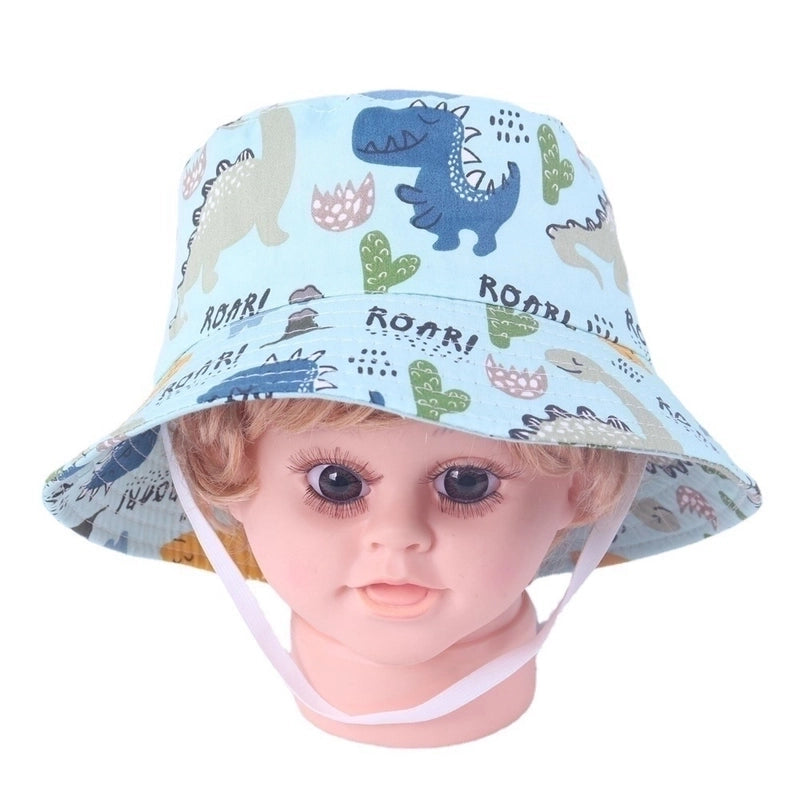 Children Unisex Basic Color Block Bucket Hat