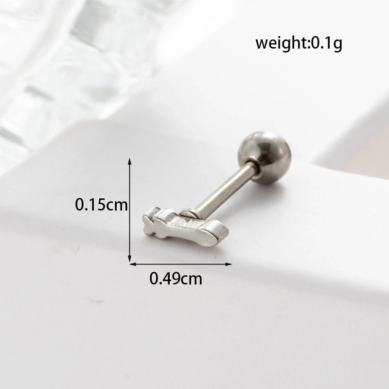 Ear Cartilage Rings & Studs Geometric 316L Stainless Steel  Plating