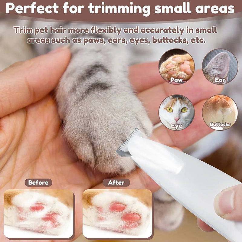 🎁Hot Sale⏳Waterproof Rechargeable Pet Shaver with LED Light