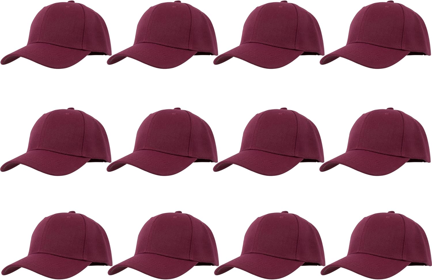 Gelante Plain Blank Baseball Caps Adjustable Back Strap Wholesale LOT 12 PC'S