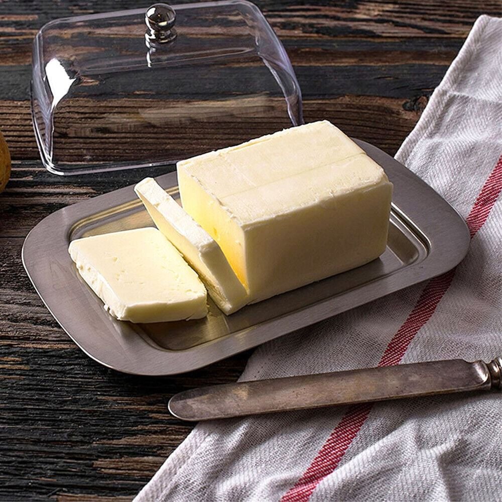 STEEL BUTTER DISH
