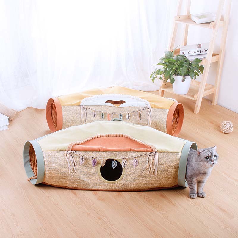 Collapsible Cat Play Tunnel Bed