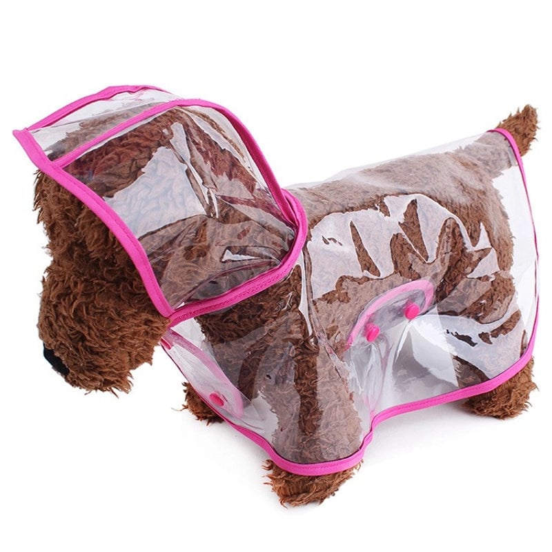 Pet Supplies Dog Raincoat Teddy Small And Medium-sized Dogs New Transparent Plastic Fashion Poncho Pet Raincoat