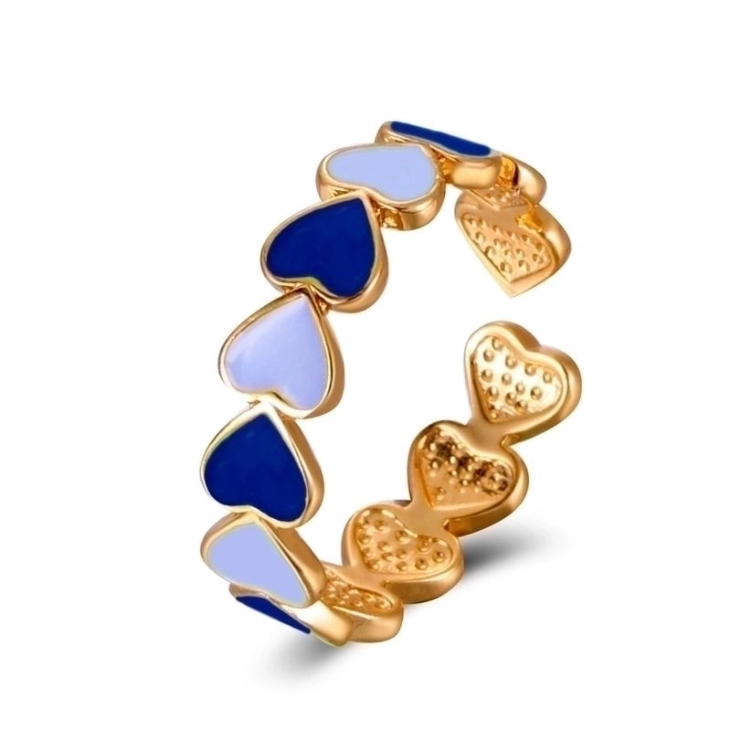 Sweet Copper Heart Shape Ring Daily Unset