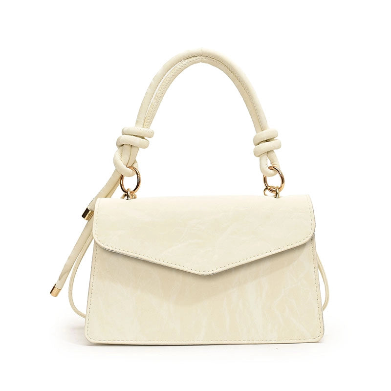 Women's Medium Pu Leather Solid Color Basic Vintage Style Flip Cover Crossbody Bag