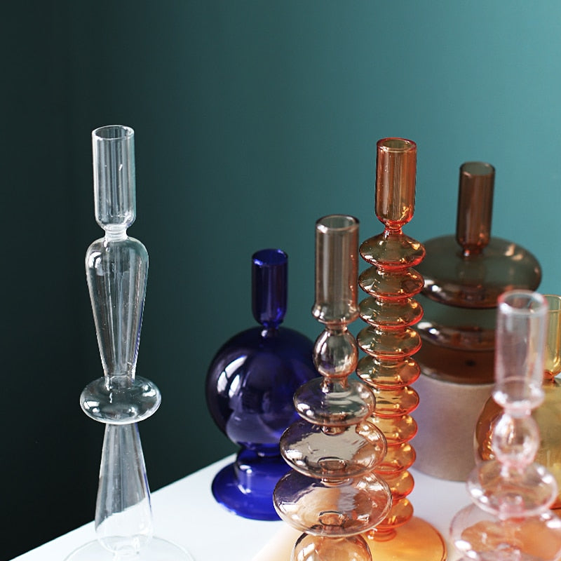 Glass Candle Holders