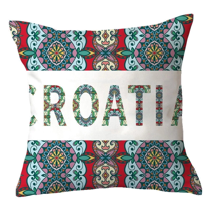 Casual Vacation Color Block Plush Pillow Cases