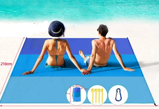 🔥Hot Sale 49% OFF🤽‍♂️Sandproof Beach Blanket Lightweight👨‍👩‍👧‍👦Buy 2 Get 10% OFF