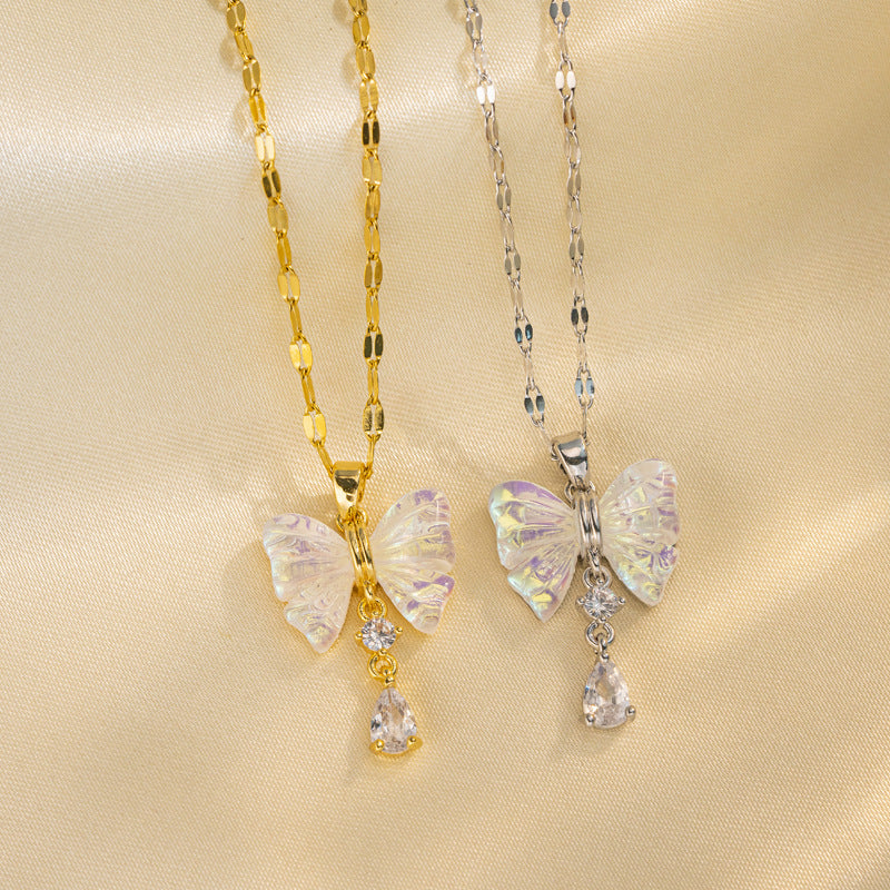 Niche Bow Titanium Steel Material Women All-Match Titanium Steel Material