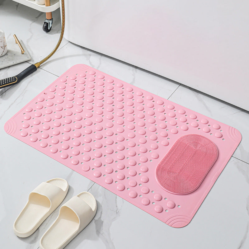 Bathroom Non Slip Massage Mat with Suction Cups and Drain Holes